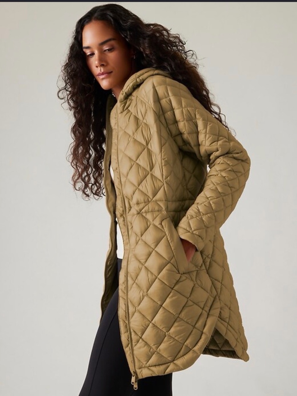 Athleta Whisper Featherless Puffer Parka Size M
